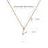 Solid 925 Sterling Silver Initial Crystal Personalised Alphabet Letter Necklace Rose Gold Filled